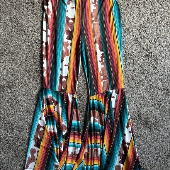 Multicolored Flare Pants - Picture 2 of 9